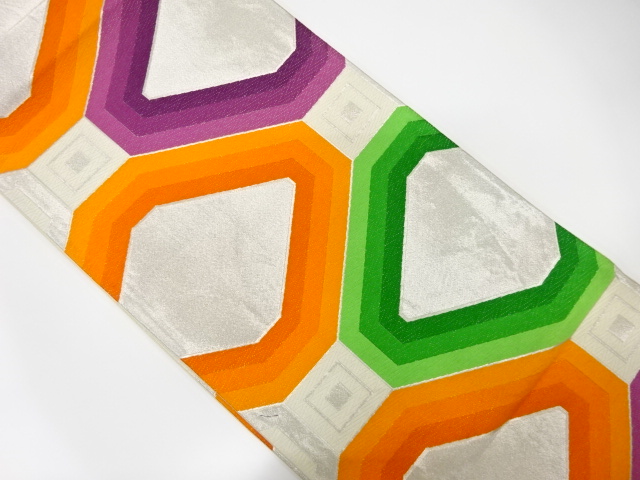 アンティーク　蜀江文織り出し袋帯（着用可）